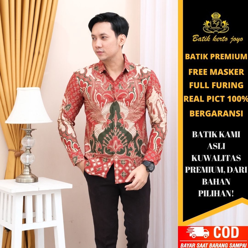 Baju Batik pria premium slimfit Baju Batik Pria Lengan Panjang modern slim fit baju batik PRIA modern premium seragam BAJU batik solo KJ009 kemeja batik pria lengan panjang baju batik alisan pria Kemeja batik slim fit pria batik slimfit batik pria premium