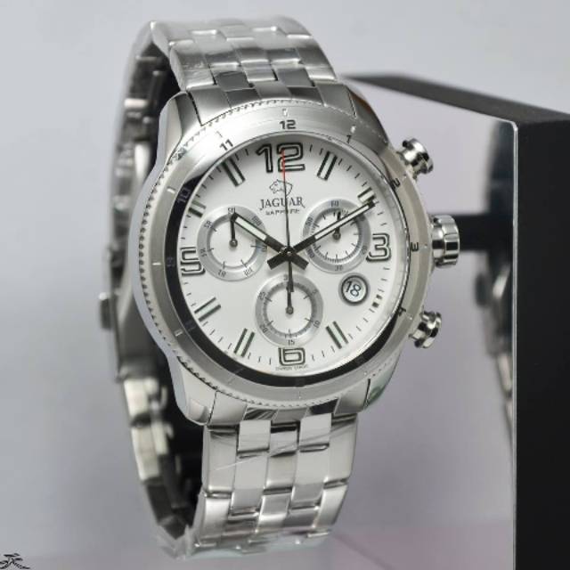 Jam Tangan Pria Jaguar J687/3 Silver Rantai Original Swiss Made