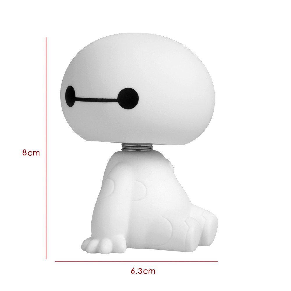 Baymax Shaking Head Ornament Aksesoris Mobil - White