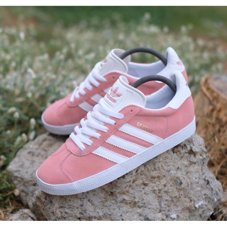 pink and white gazelle adidas