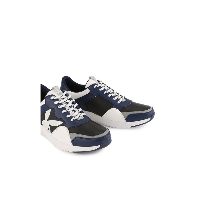 SEPATU SNEAKER PLAYBOY PRIA ORIGINAL CASUAL KETS ASLI BIRU NAVY PL57