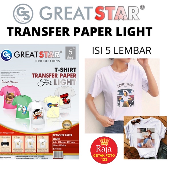 

T-shirt transfer paper for light A4/5