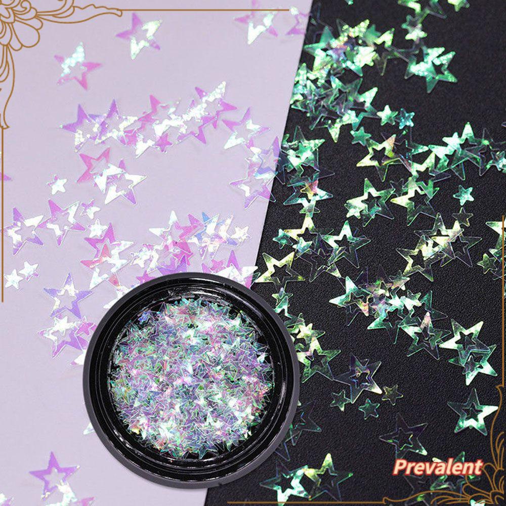 Sequin Bentuk Bintang Warna Silver Untuk Dekorasi Nail Art