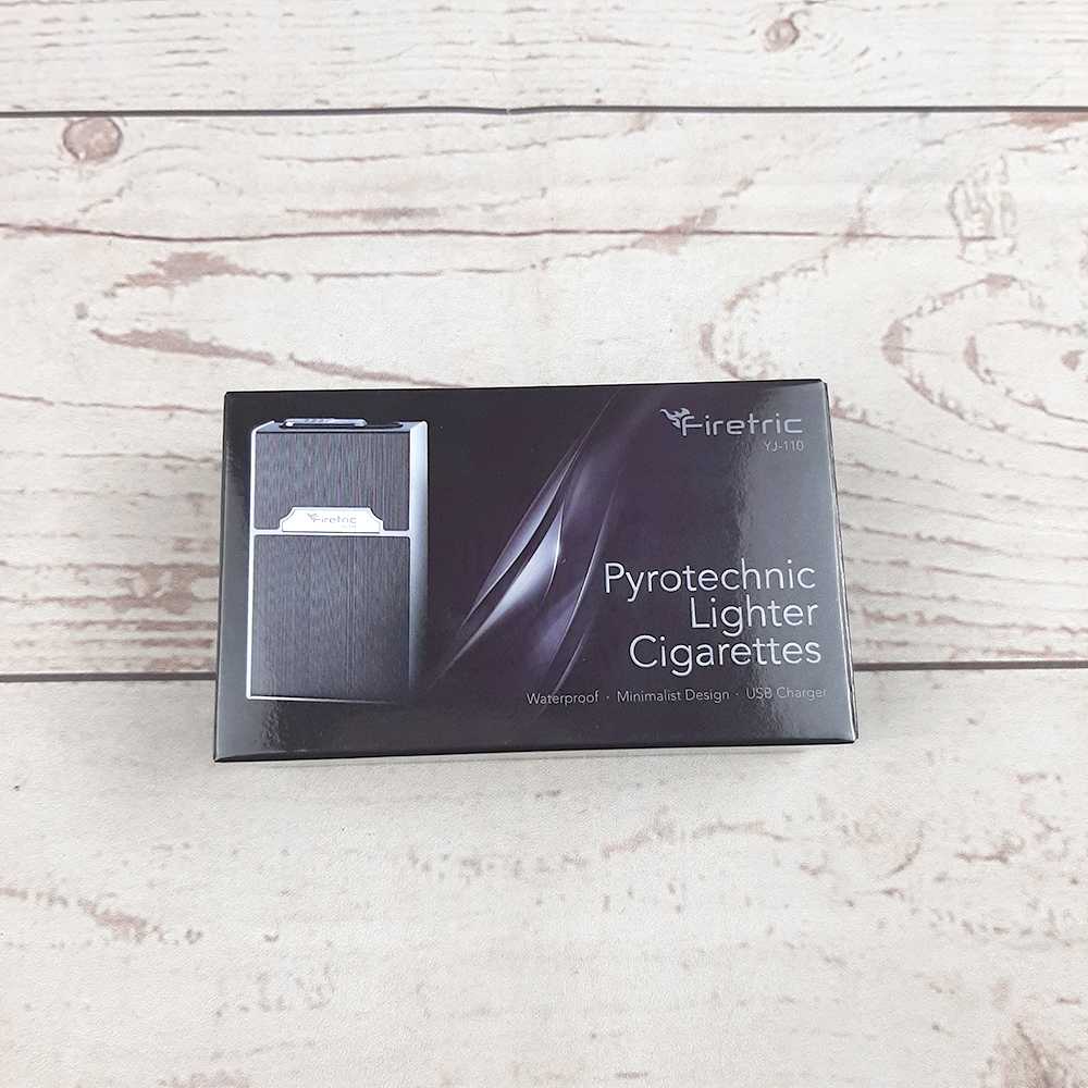 Tempat Rokok dan Korek Electric Keren Minimalis Ringkas Simpel / Kotak Rokok 20 Slot dengan Korek Elektrik Pyrotechnic / Kotak Rokok dan Korek Murah dapat di Cas Charge USB Anti Lembab Awet / Rokok Cigarette Case Elegan / Kotak Tempat Rokok dengan lighter