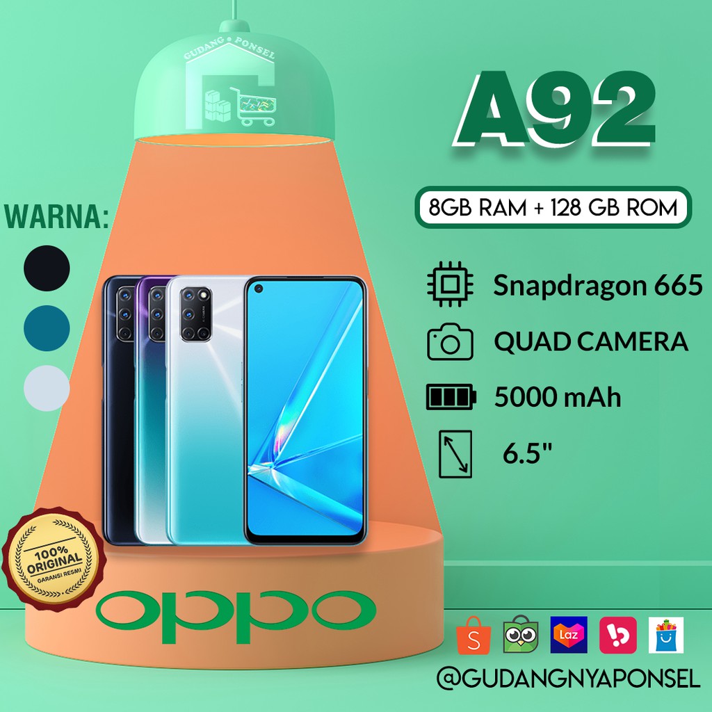 [100% RESMI] OPPO A92 — 8GB/128GB
