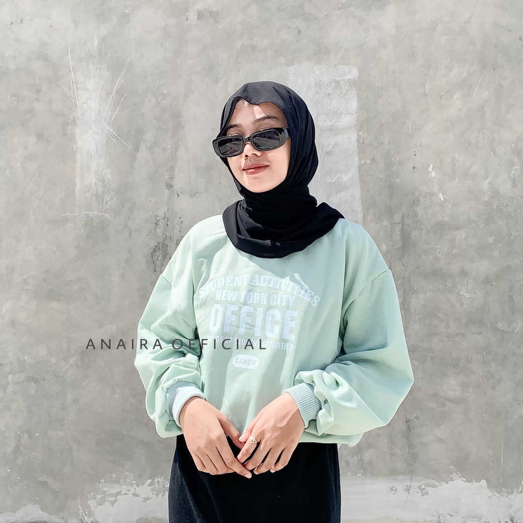 OFFICE SWEATER SWETER SWITER PRIA WANITA OVERSIZE CREWNECK POLOS