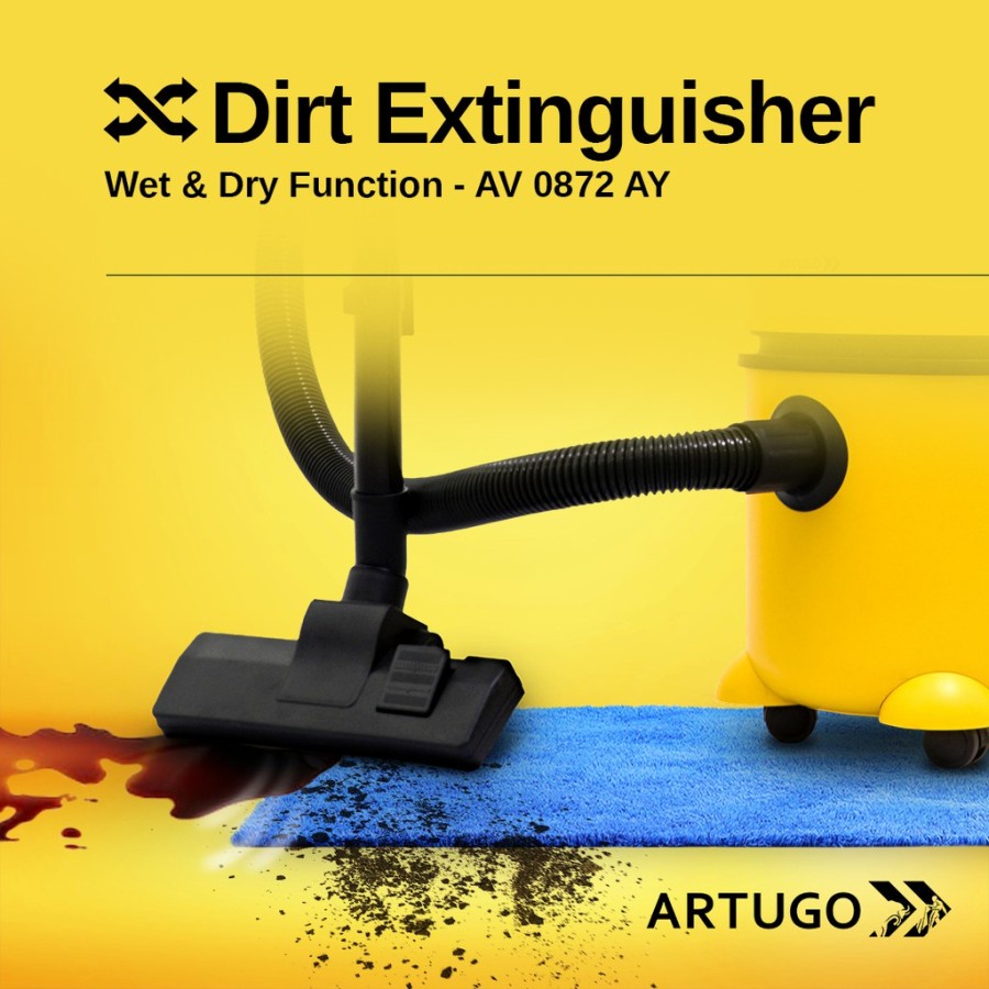 Wet And Dry Vacuum Cleaner Artugo AV 0872 AY / Artugo AV0872AY