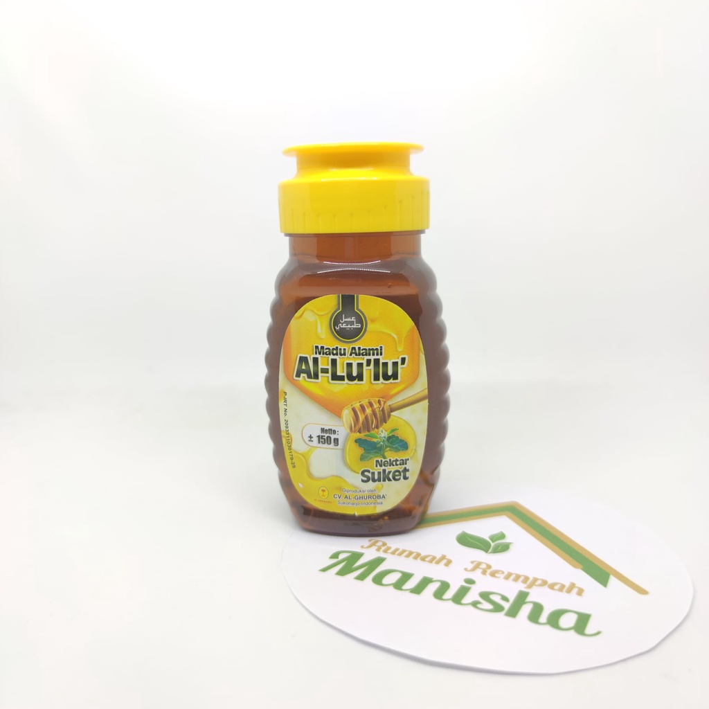 Madu Alami Al-Lu'lu' Madu Al-Lulu Madu Lulu Nektar Suket Bunga Rumput Al-Ghuroba 150gr