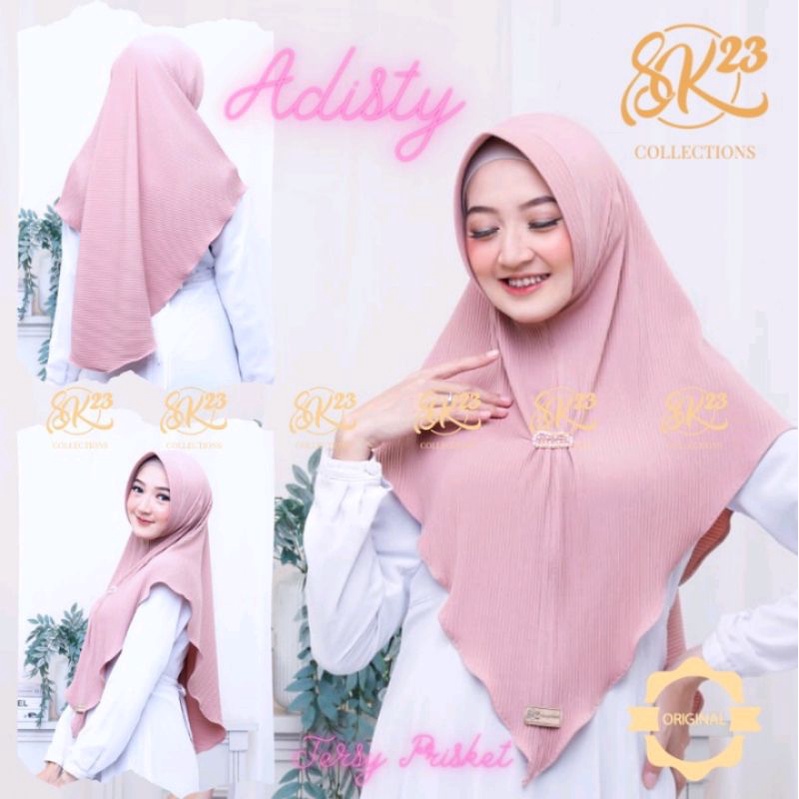 ADISTY | Hijab / jilbab Plisket ori by SK23 Collection