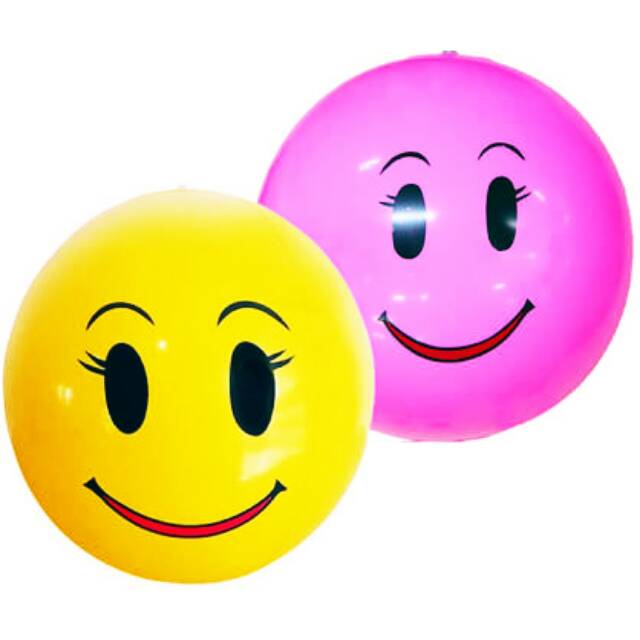 Bola smile tiup, bola kerincing tiup, bola polkadot