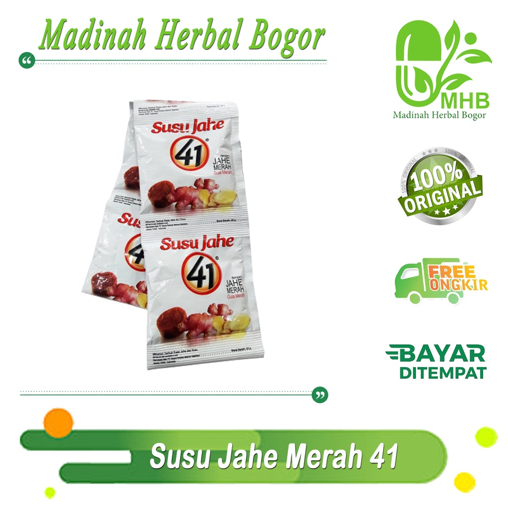 

Susu Jahe 41 - Susu Plus Jahe Merah Asli 1 Renceng