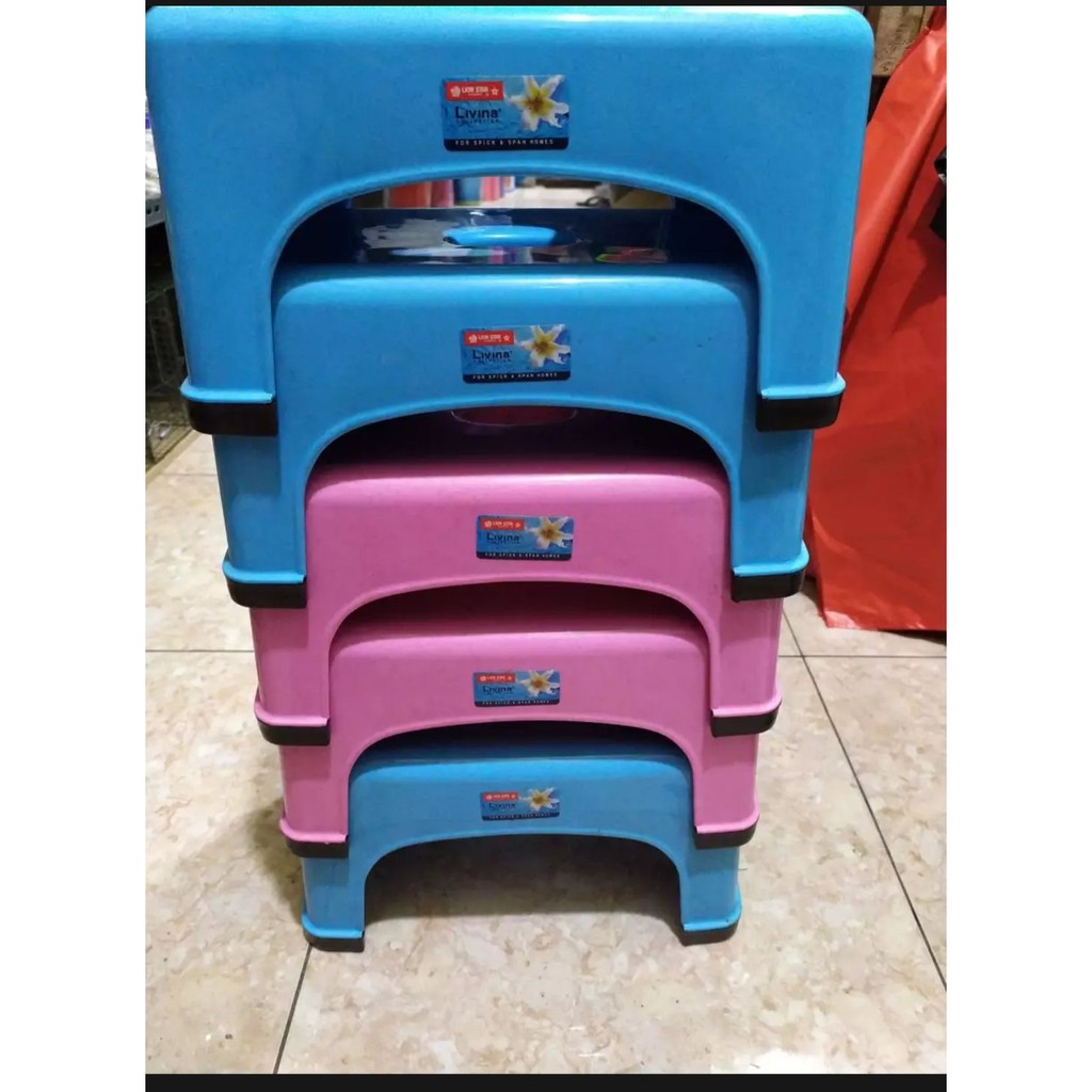 MURAH LION STAR BANGKU PENDEK JENGKOK DINGKLIK PLASTIK MURAH  TEBAL KUAT