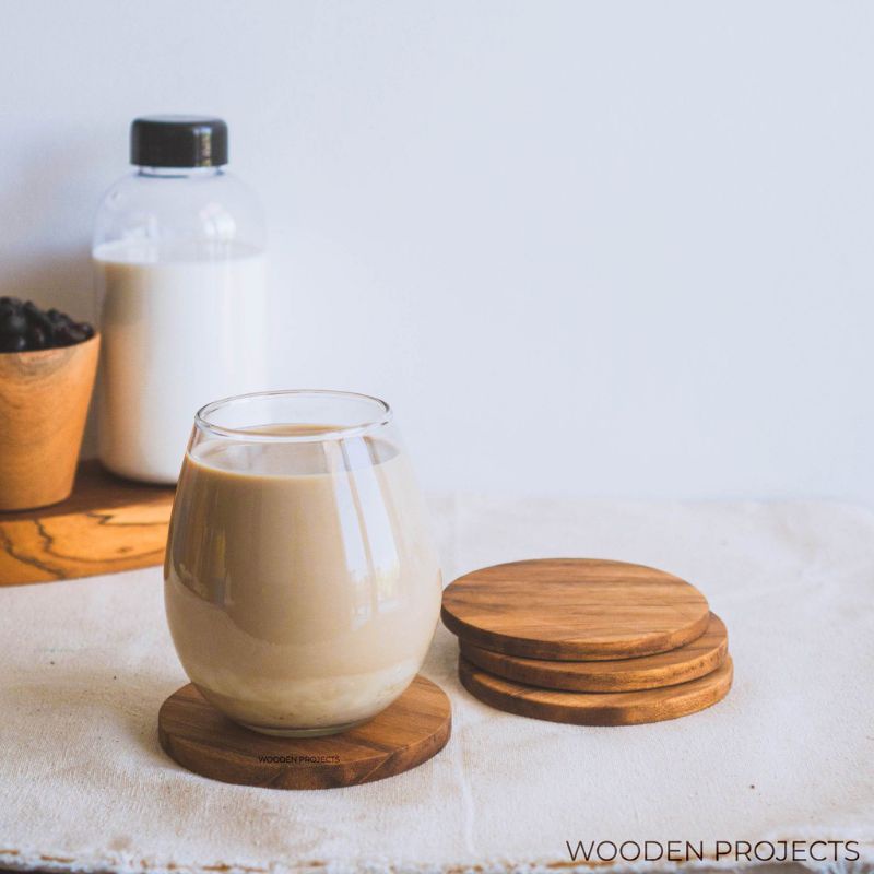 coaster/tatakan gelas aesthetic/tatakan gelas kayu