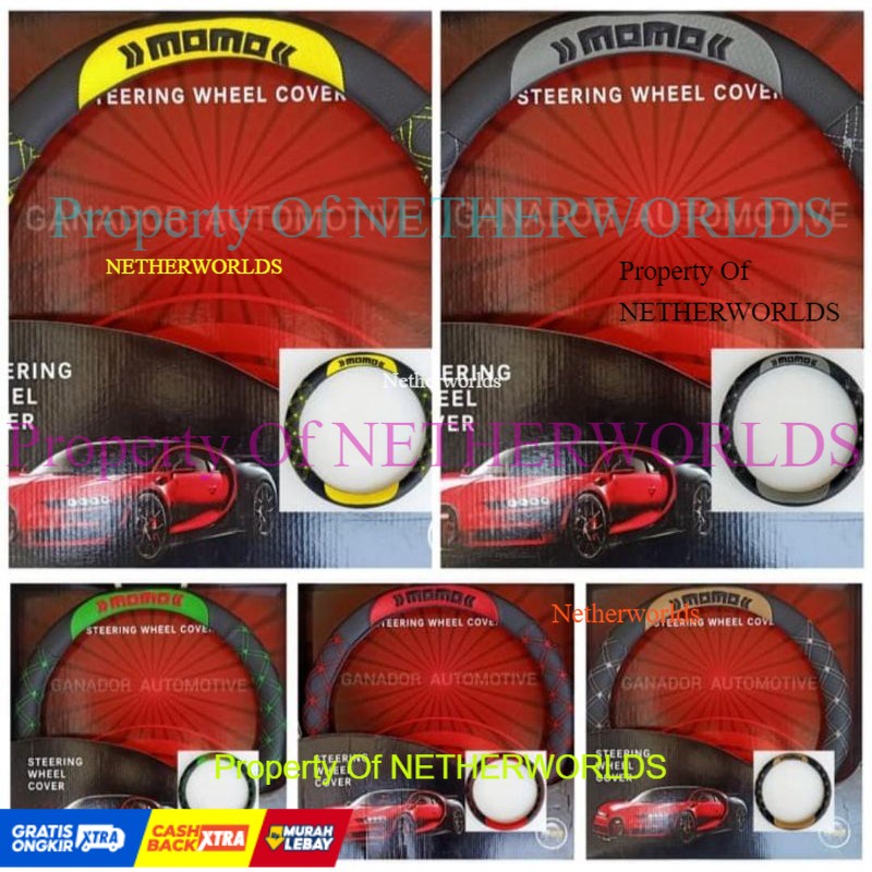 Cover Sarung Setir Mobil Toyota AVANZA Stir MBTech Bordir MOMO