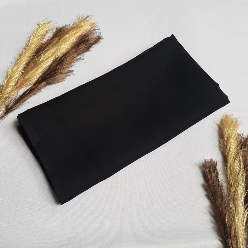 SEGIEMPAT PARIS POLOS PREMIUM AZARA | ANTI LETOY | PARIS VOAL | KERUDUNG MIRACLE MURAH | HIJAB JILBAB SQUARE | JILBAB SEMI PREMIUM SEKOLAH-Hitam