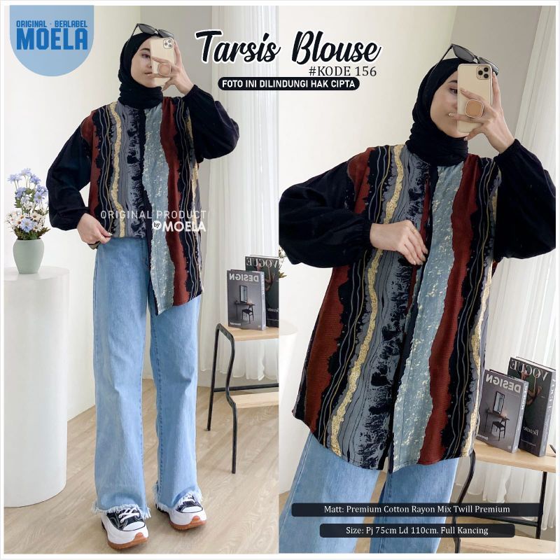 TARSIS BLOUSE LD 110cm // ATASAN WANITA ORIGINAL BERLABEL // BY MOELA-156