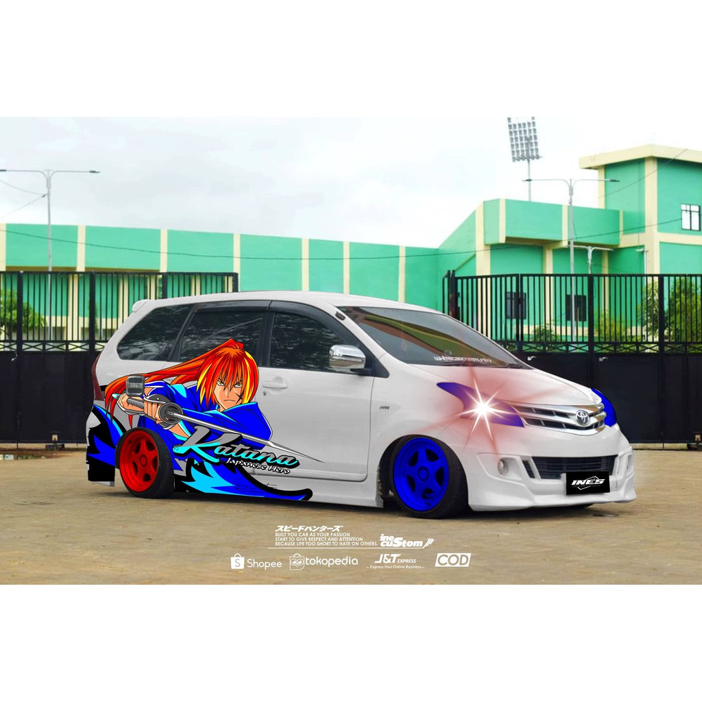 Jual DECAL AVANZA SAMURAI Stiker Mobil Zanza Jaz Brio Ayla Indonesia Shopee Indonesia