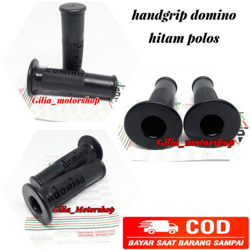 Handgrip handfat Hand Grip Hitam Domino Sarung Gas Domino Polos Yamaha Suzuki Kawasaki Universal