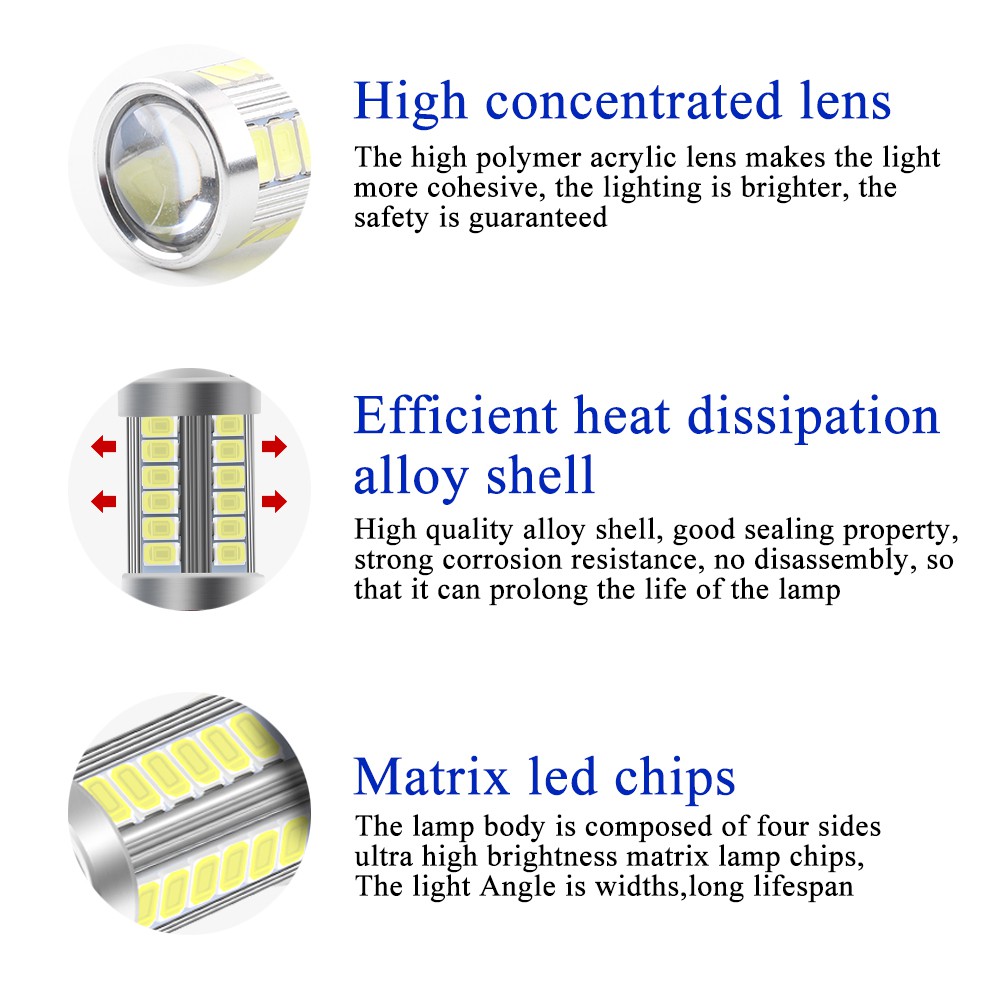 1Pcs 33LED H4 H7 H8 H9 H16 9005 HB3 9006 HB4 P13W 33SMD H11 Lampu Kabut LED Bohlam Mobil 6000K 5730 LED Chip Auto Parts