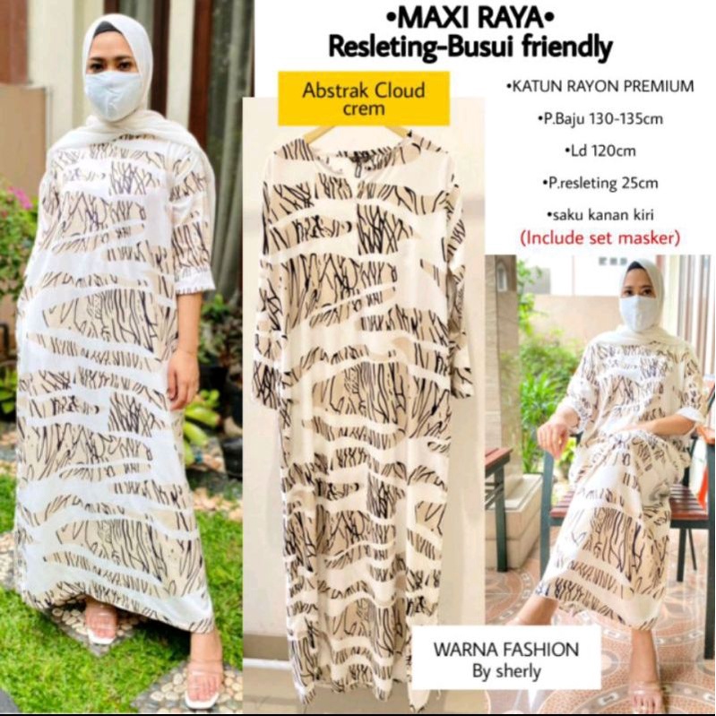 WARNA FASHION BY SHERLY Maxi Raya Dress, Maxi Dress Audia, Maxi Dress Kaira, Maxi Raisa