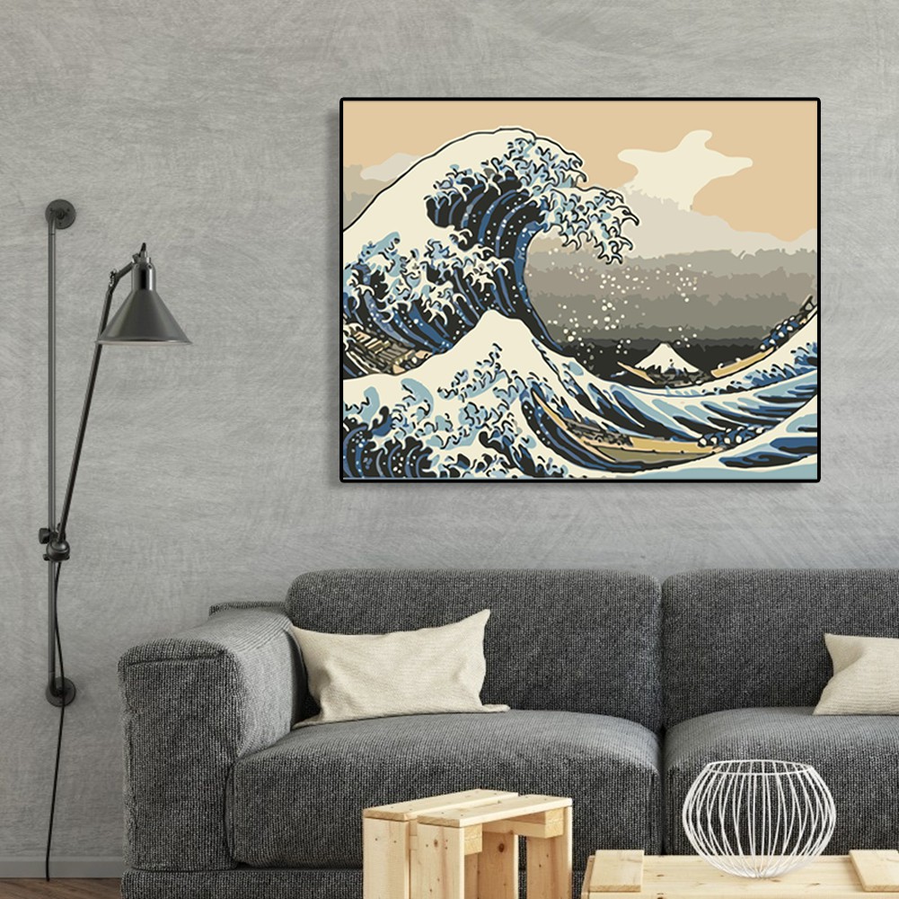  Lukisan  Cat  Minyak Desain Deceble Surf Hand Bahan  Kanvas 