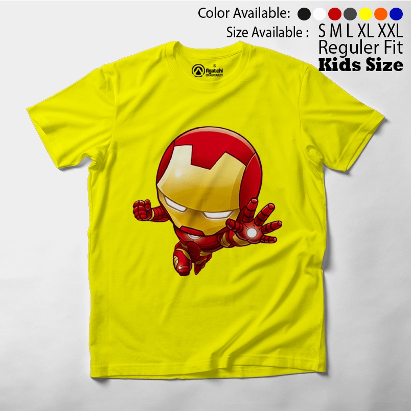 Baju Anak / Kaos Atasan Anak / Kids T Shirt Baby Marvel Chibi Kawaii Iron Man