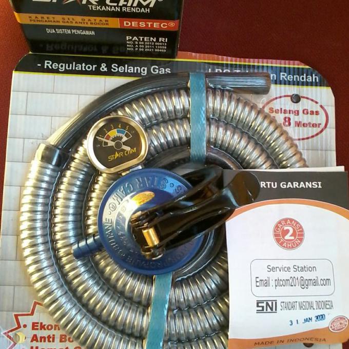 MURAH MERIAH regulator gas lpg starcam-sc 23mms&selang antitikus