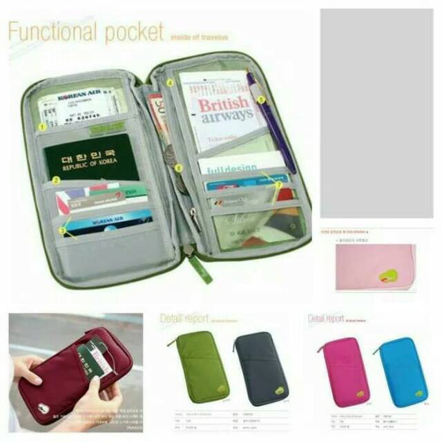 CARD ID HOLDER  PASPORT WALLET DOMPET TRAVEL ORGANIZER