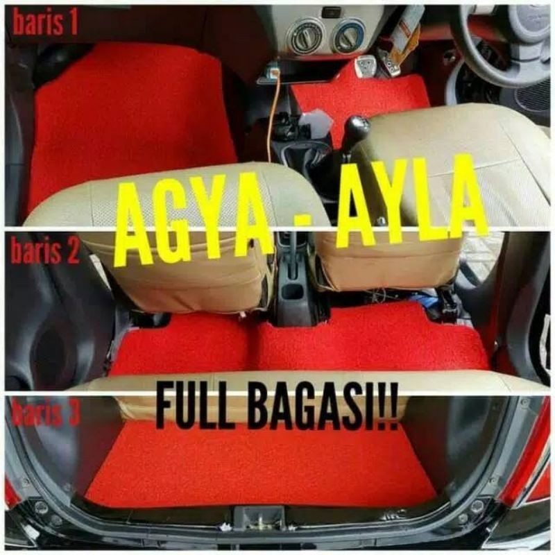 Karpet Mobil Mie Bihun Ayla Agya 2 Baris Non Bagasi