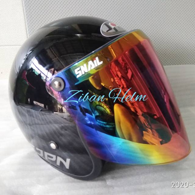 Kaca visor flat iridium helm retro bogo bukan kyt nhk Zeus