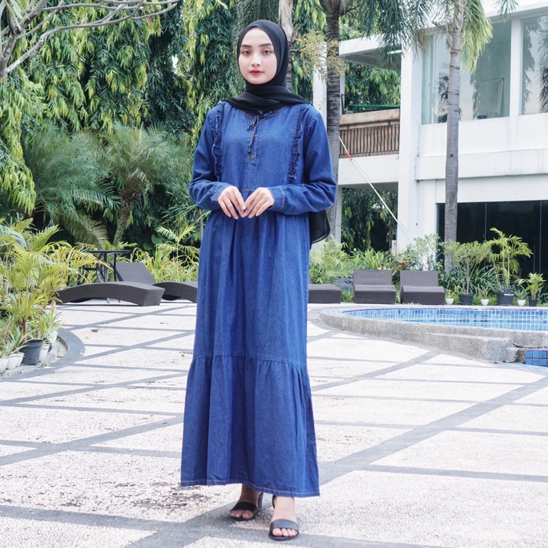 Long dress Aisya soft jeans denim