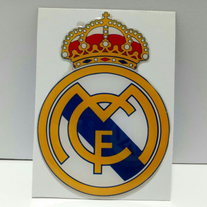 

Stiker timbul resin lentur logo Real madrid