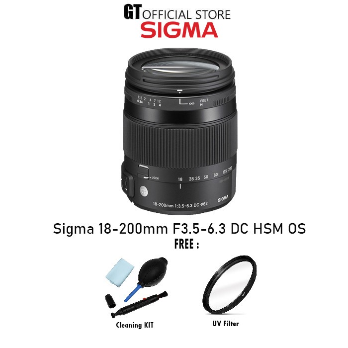 Lensa Sigma 18-200mm F3.5-6.3 DC HSM OS for Canon