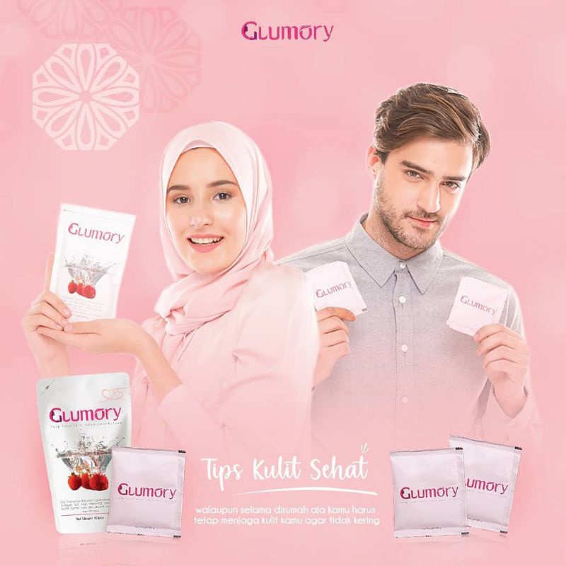 (PAKET HEMAT) glumory colagen beauty drink,kemasan pouch original