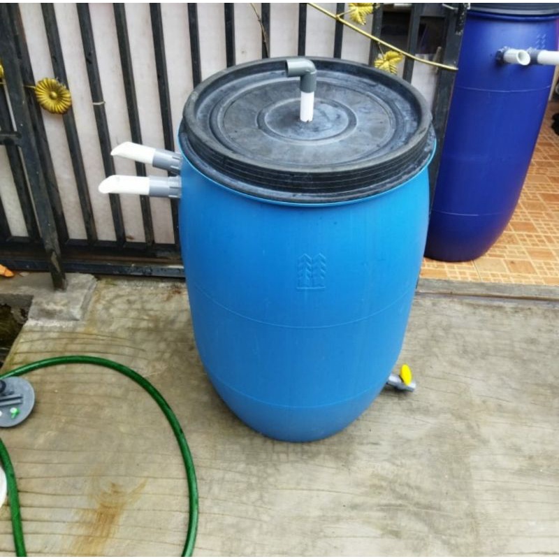 Tong filter kolam koi uk 120 liter 2 output
