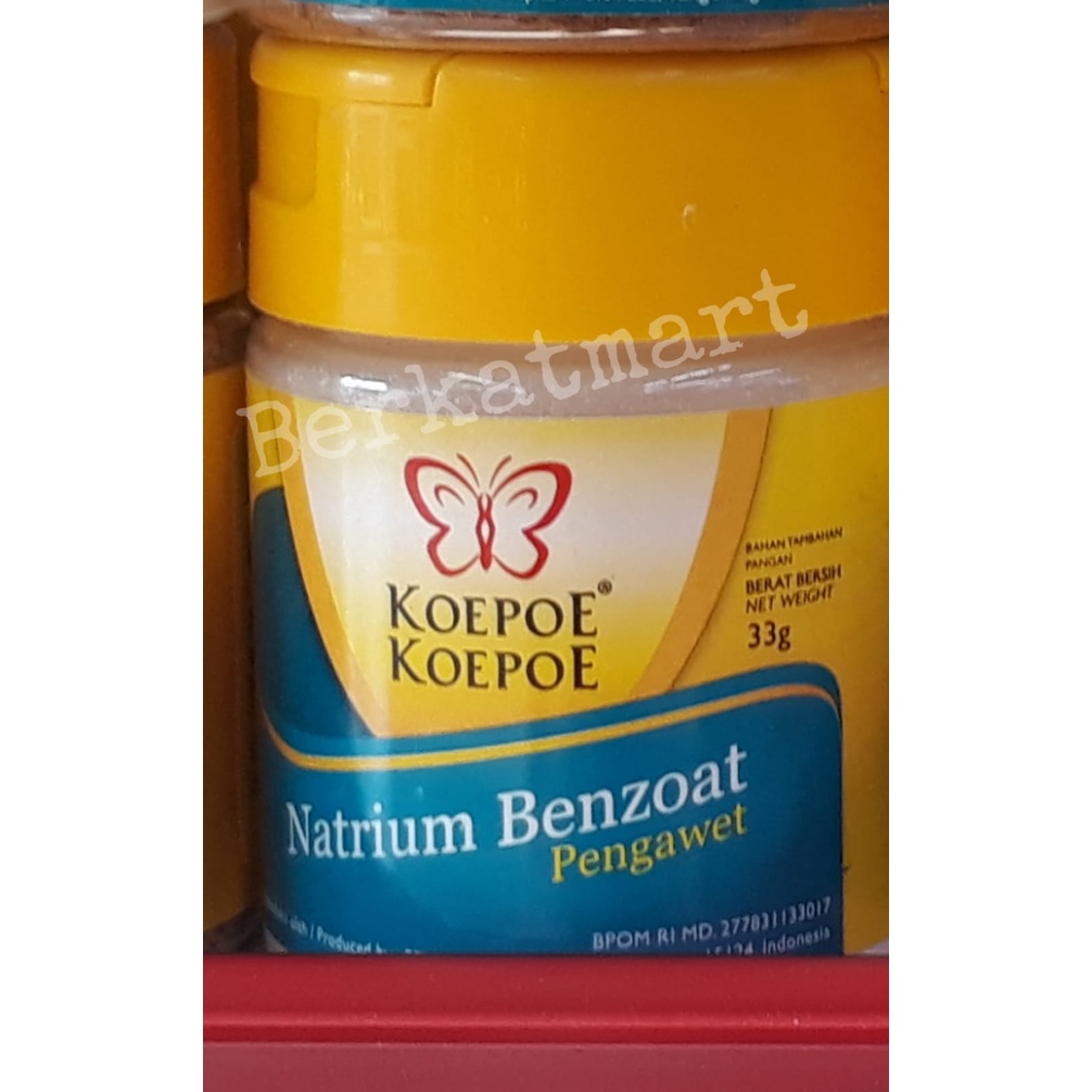 Natrium Benzoat Koepoe Koepoe Sodium Pengawet Makanan Kupu Kupu 33 gr