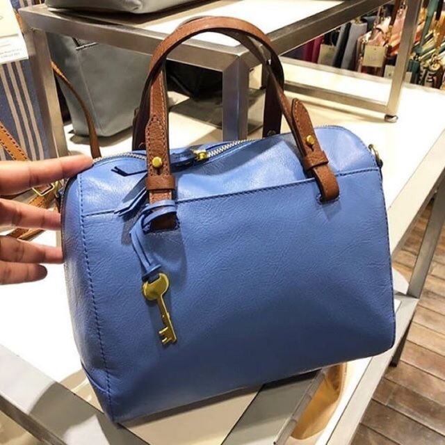 FOSSIL RACHEL SATCHEL CRYSTAL BLUE
