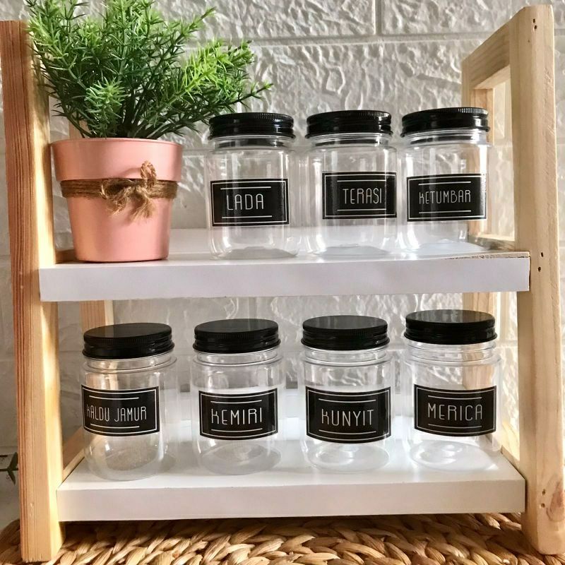 TOPLES BUMBU DAPUR MINIMALIS WARNA HITAM 200 ML
