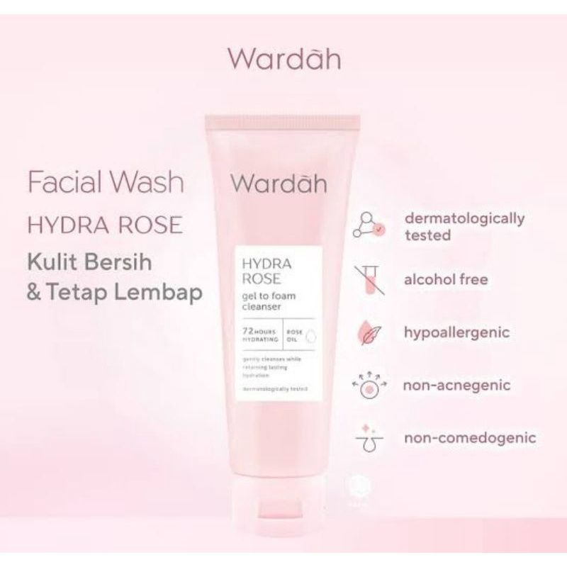 Wardah Hydra Rose Gel to Foam Cleanser