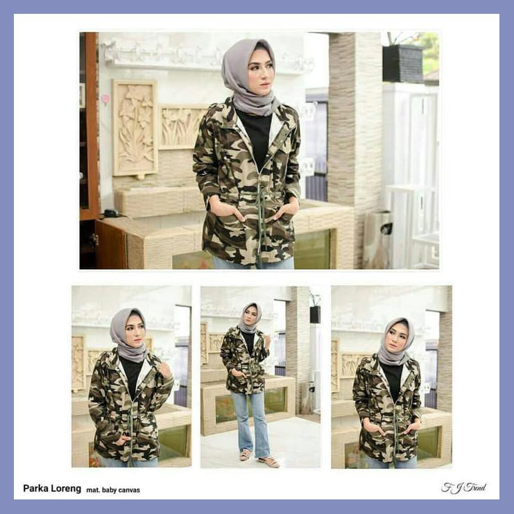 JAKET/SWEATER/JAKET CEWEK/JAKET WANITA PARKA LORENG TERMURAH
