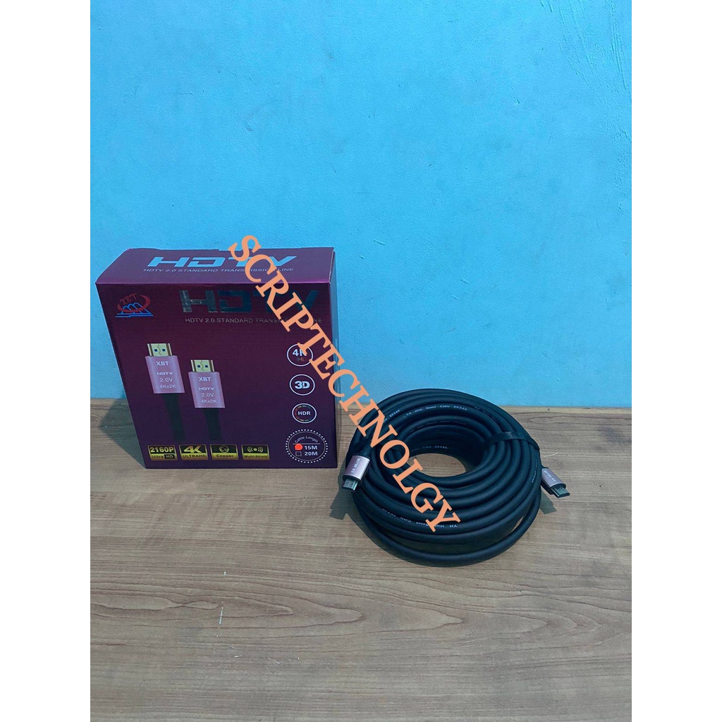 Kabel HDTV 15M XBT V.2.0 4K Gold Plated HD Cable HDTV 15 Meter