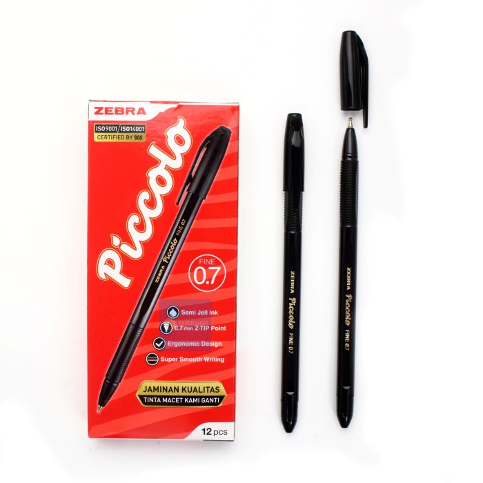 

NEW Pen ZEBRA PICCOLO Pena, Pulpen, Ballpoint 0.7 HITAM PER LUSIN