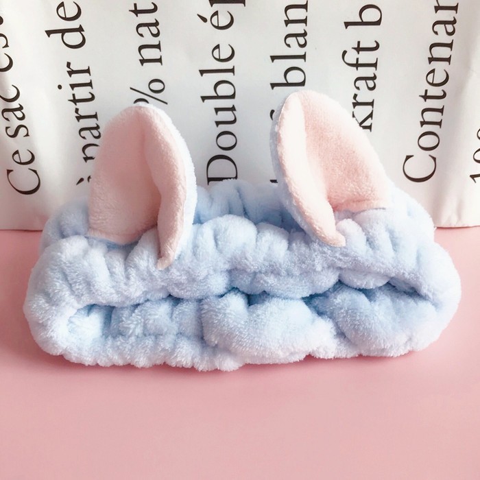 HBCR hairband fluffy cat ear kuping kucing hair band bando cuci muka