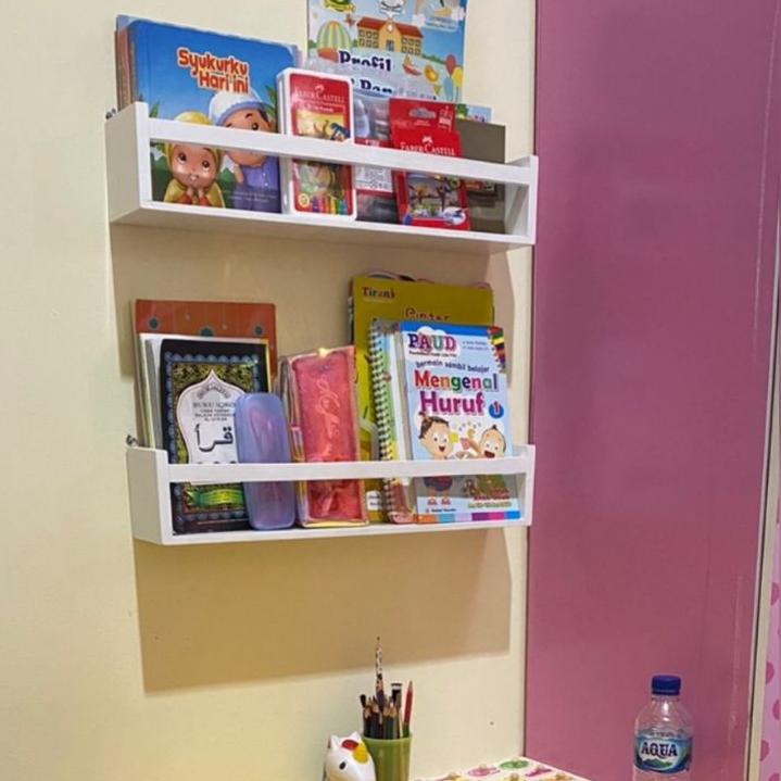 AHE7-1123♖ RAK BUKU minimalis rak buku dingding rak buku tempel Siap order