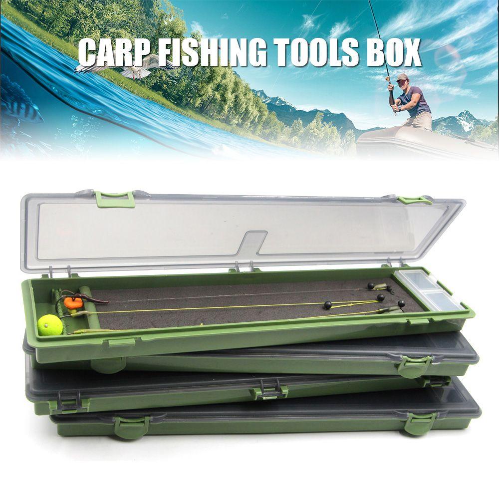 Top Carp Fishing Tools Box Dengan 15pcs Pins Wadah Case Pancing Umpan Tackle