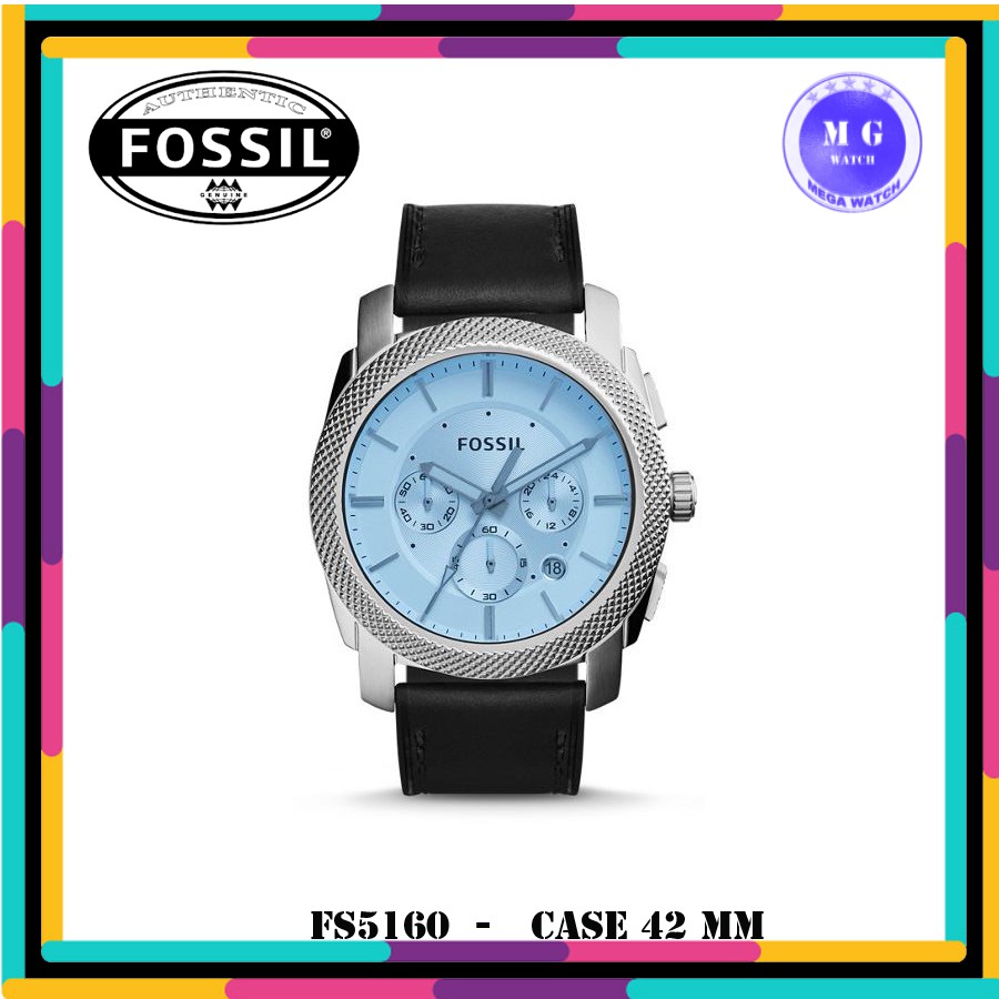 Jam Tangan Pria Fossil Original FS5160 Machine Silver Dial MURAH