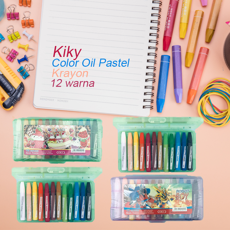 * Oil Pastel * Krayon *  Kiky * Isi 12 Pcs