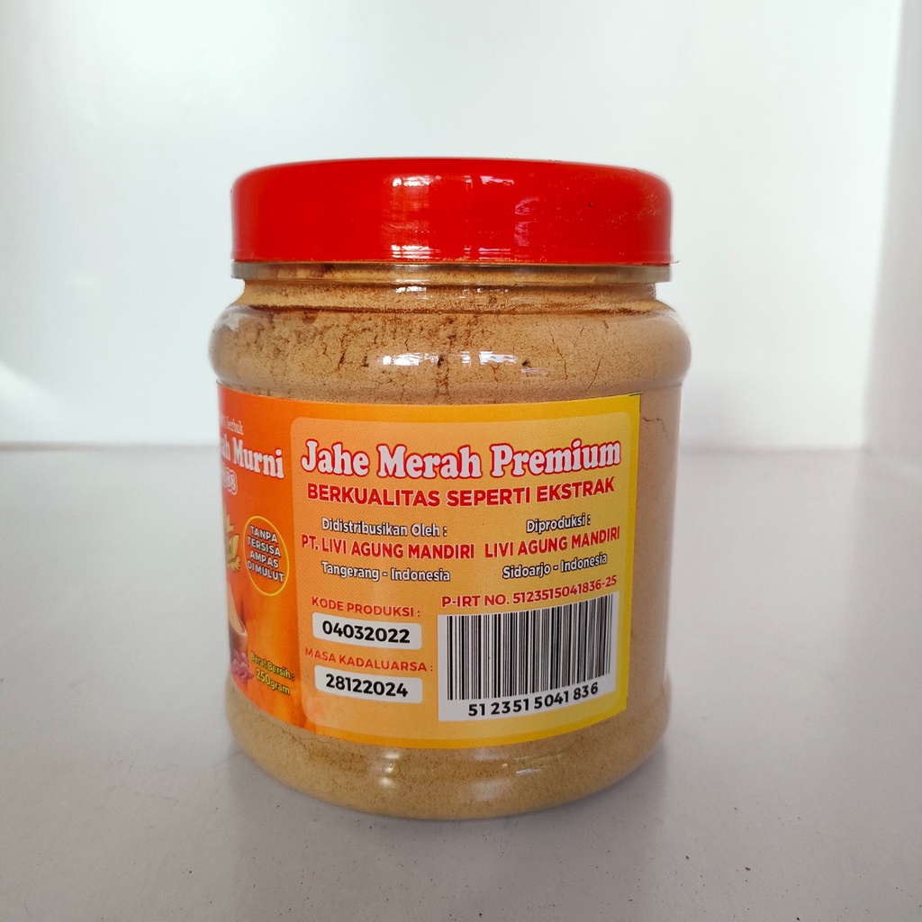 jahe merah murni kemasan 250g