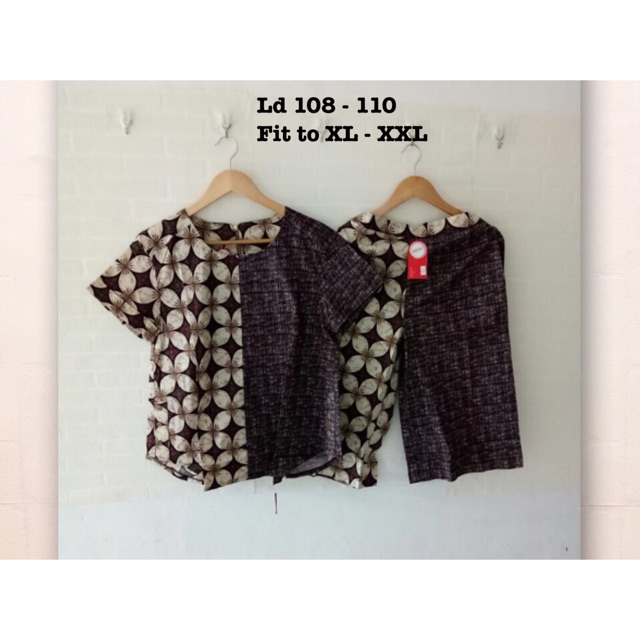 Setelan Kulot batik bahan katun stretch kualitas premium