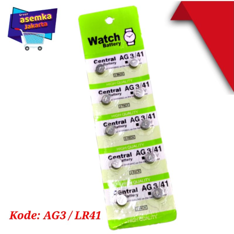 Batu Battery Kancing AG3/LR41 lembaran 10pcs